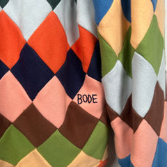 Bode Multicolor Diamond Quilt 1/4 Zip Size M/L