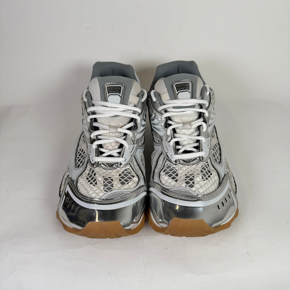 Bottega Veneta Silver Mesh Orbit Sneakers