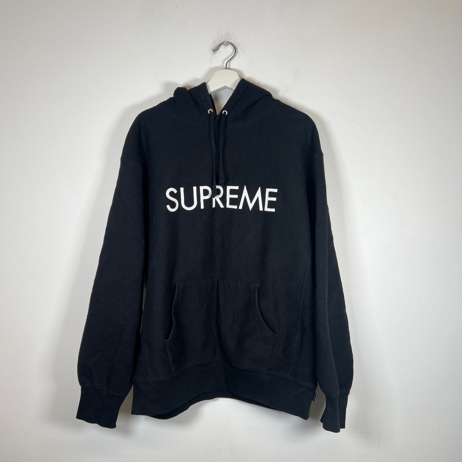 Supreme Black Capital Hoodie Size L