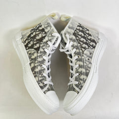 Dior B23 White/Black Oblique High-Top Sneaker Size 45