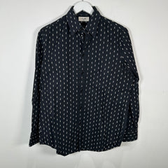 Celine Double Dot Navy Button-Up Shirt Size S