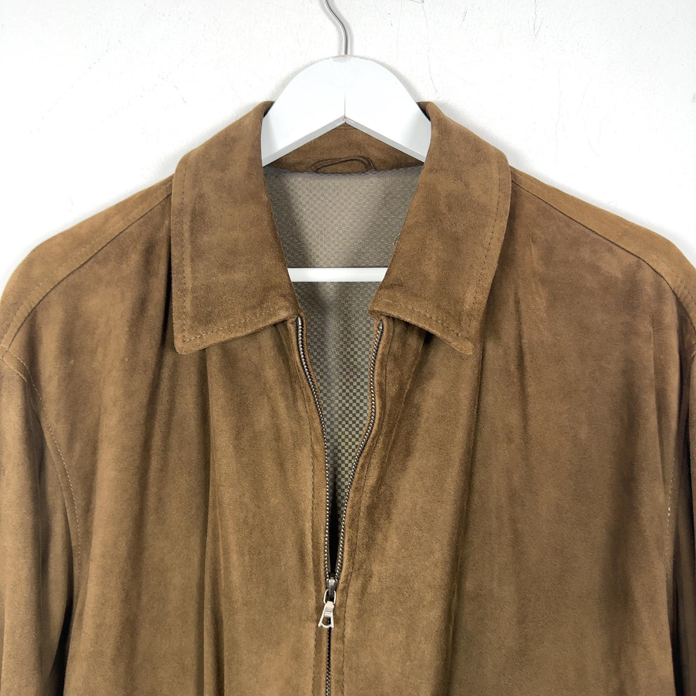 Zegna Suede Zip-Up Jacket