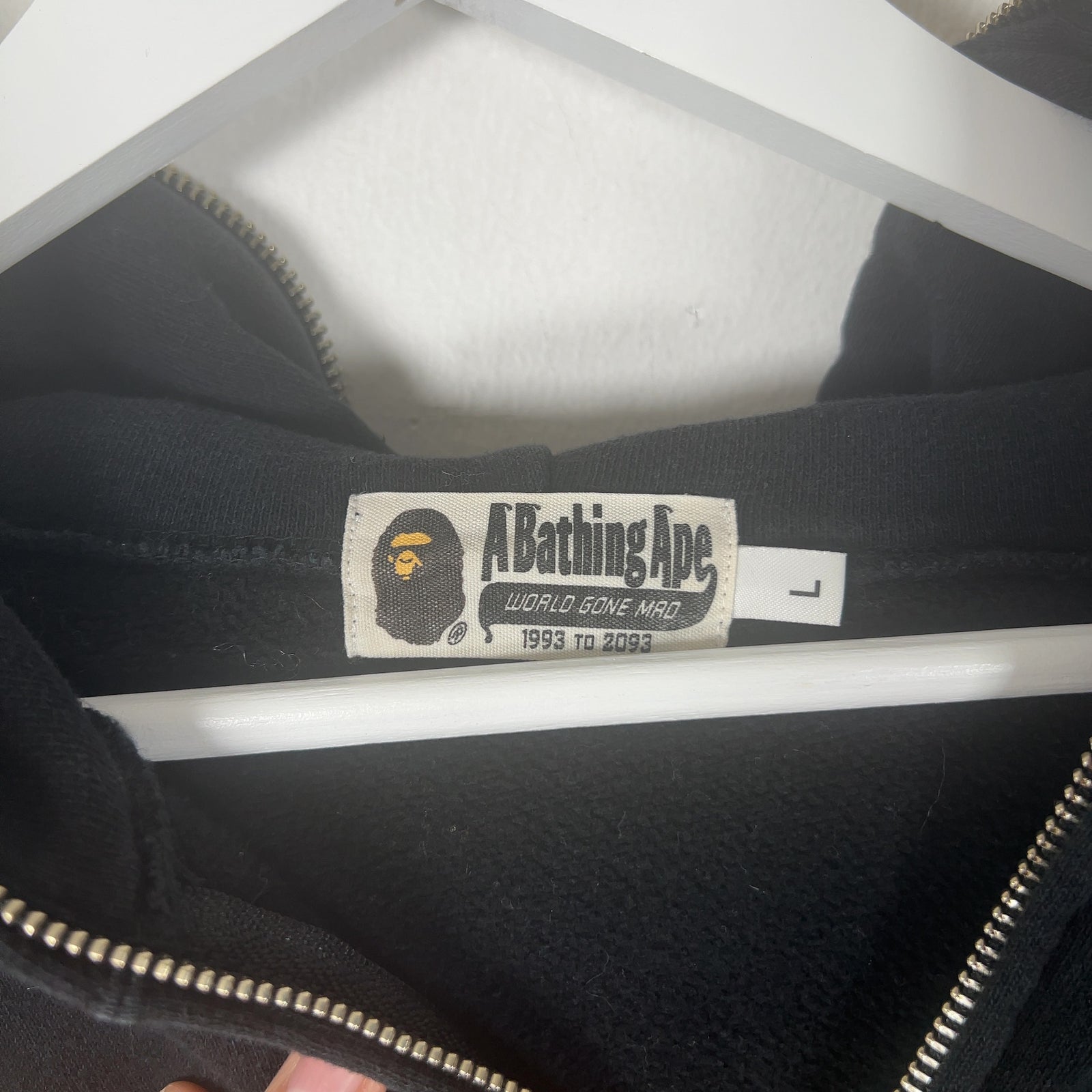 Bape Full Zip Half Camo Hoodie