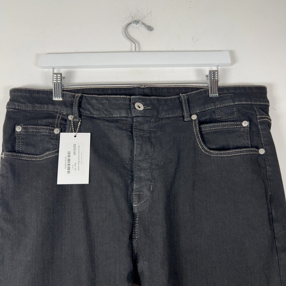 Rick Owens Detroit Black Jeans