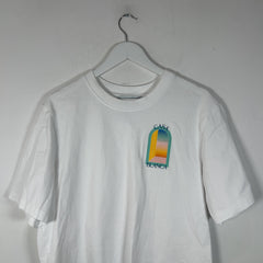 Casablanca Blue Outline Doorway Graphic White T-Shirt