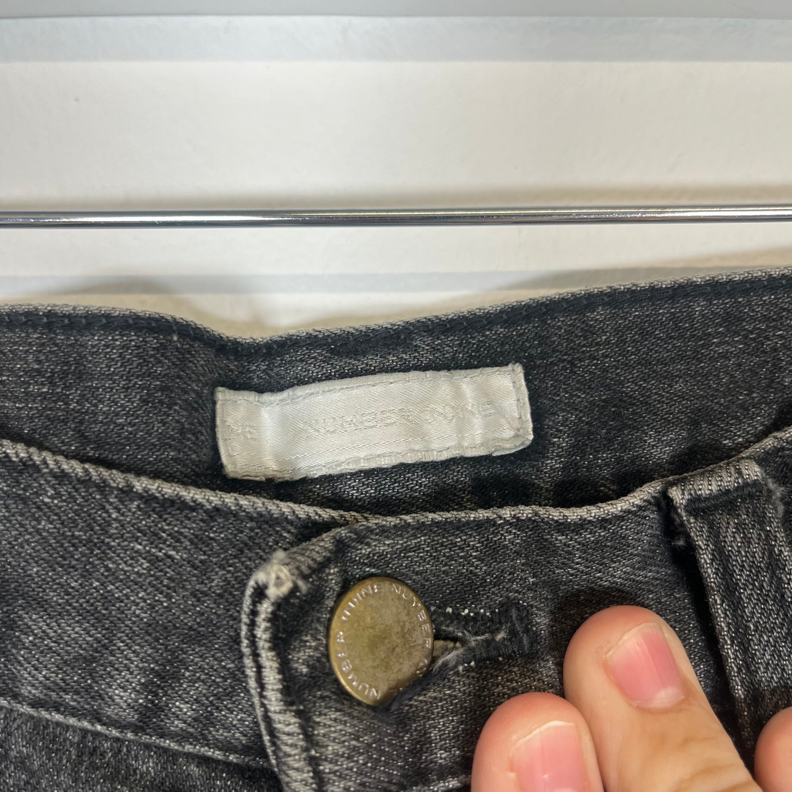 Number (N)ine AW01 "Standards" Grunge Bootcut Denim Size 3