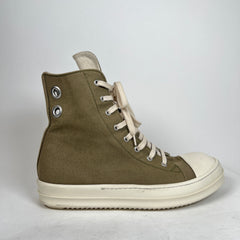 Rick Owens Drkshdw Olive High Top Ramones Size 42