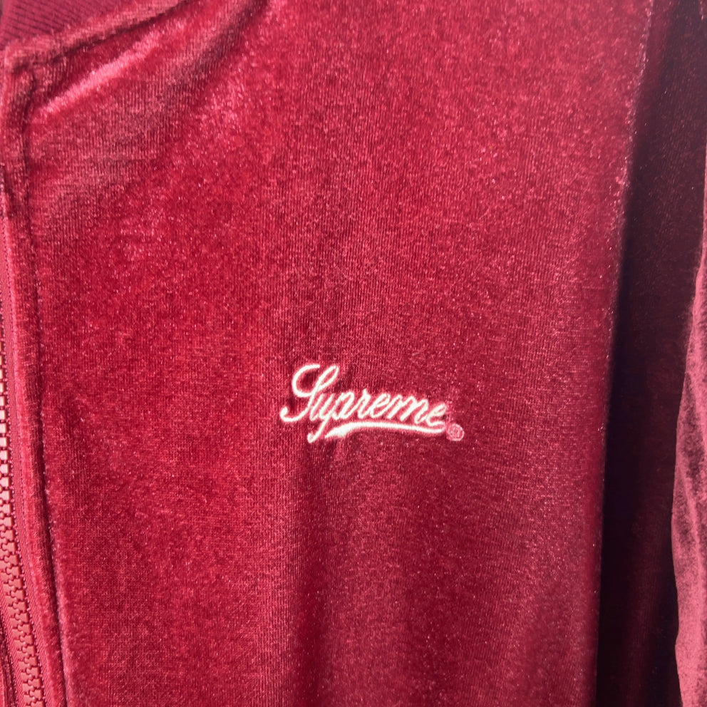 Supreme Logo Velour Track Jacket