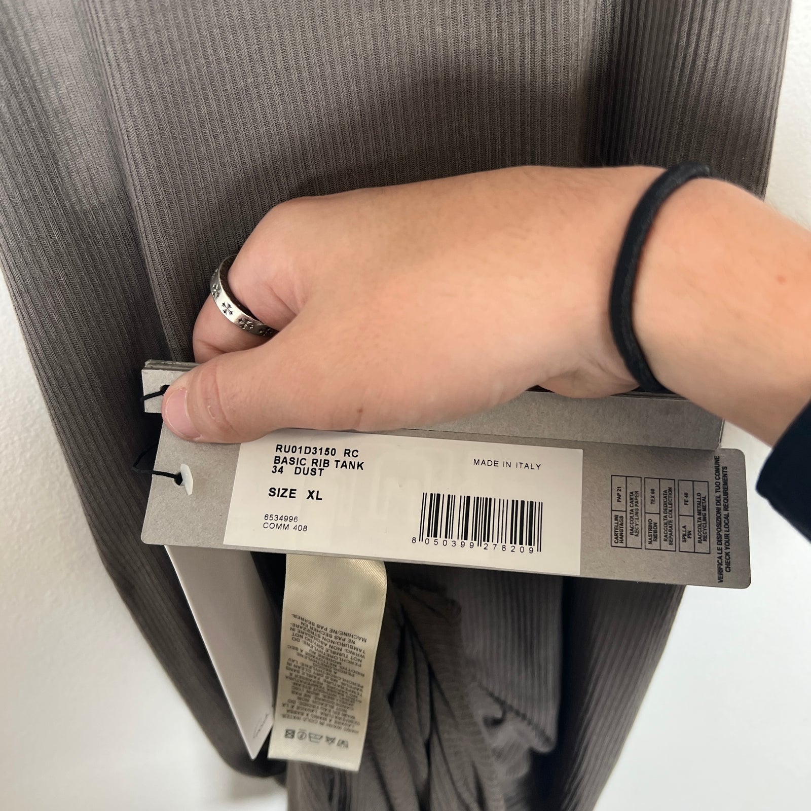 Rick Owens Lido 2024 Ribbed Dick Flap Tank Size XL