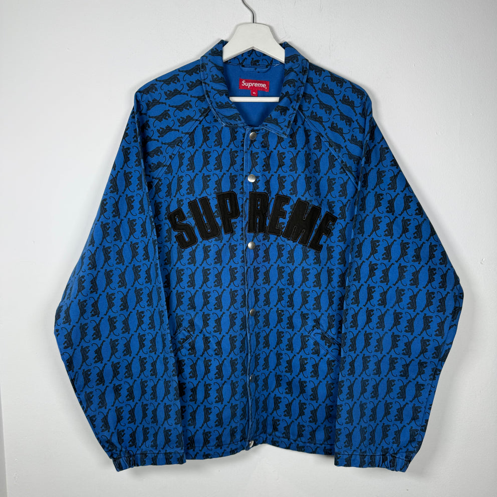 Supreme All Over Panther Snap Button Jacket Size XL