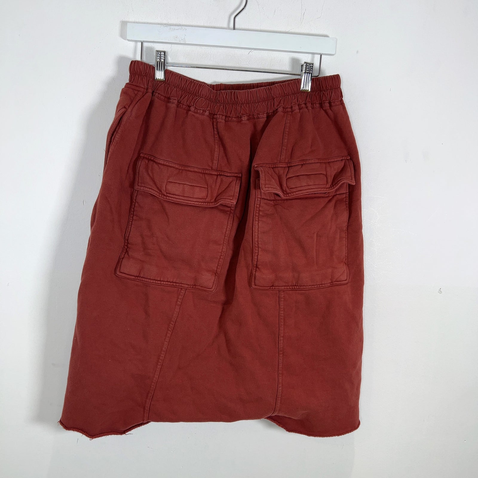 Rick Owens DRKSHDW Dark Cherry Fleece Sweat Shorts
