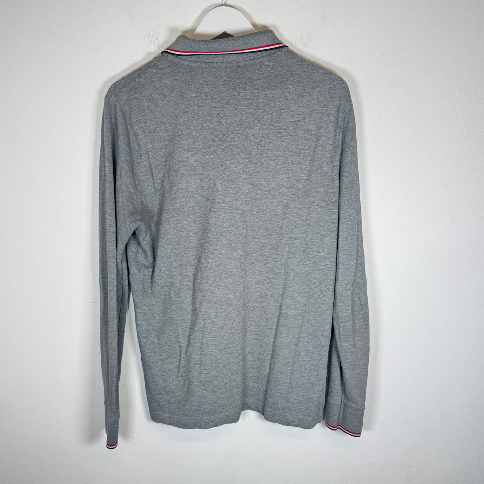 Moncler Grey Maglia Longsleeve Polo Size L