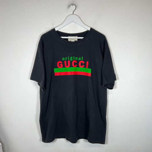 Gucci Black Original Gucci Logo T-Shirt Size L