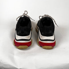 Balenciaga Black/Red Triple S Sneakers Size 38