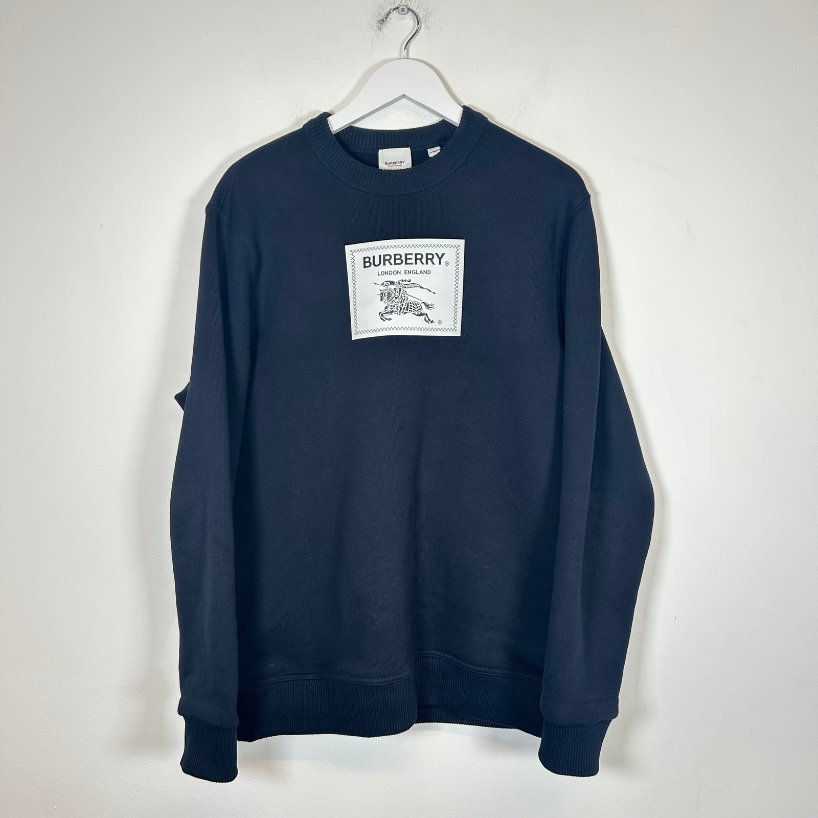Burberry Navy Equestrian Knight Sweatshirt Size M