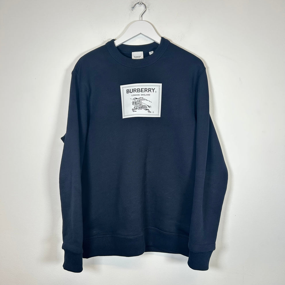 Burberry Navy Equestrian Knight Sweatshirt Size M