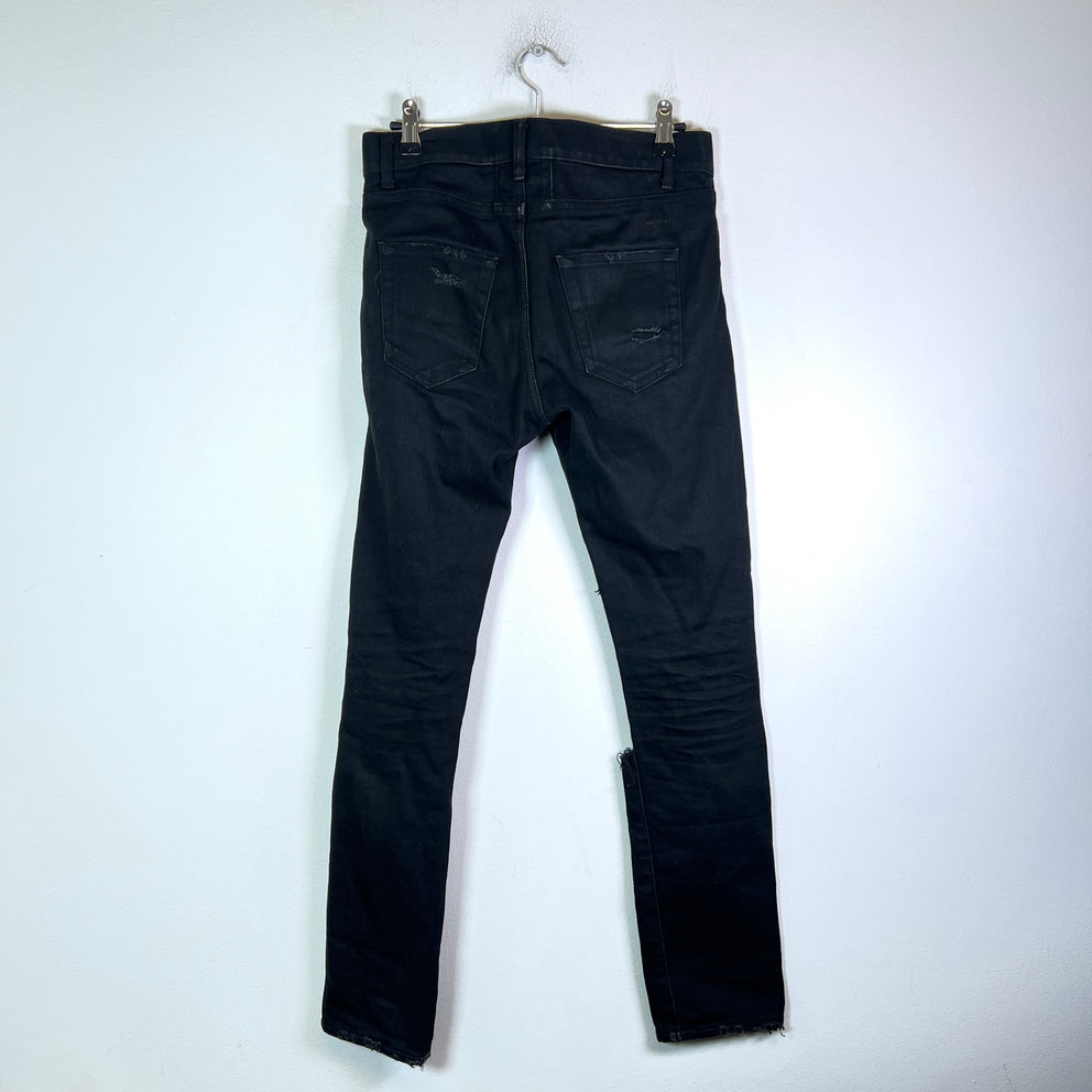 Saint Laurent Black D02 Crash Denim Size 27