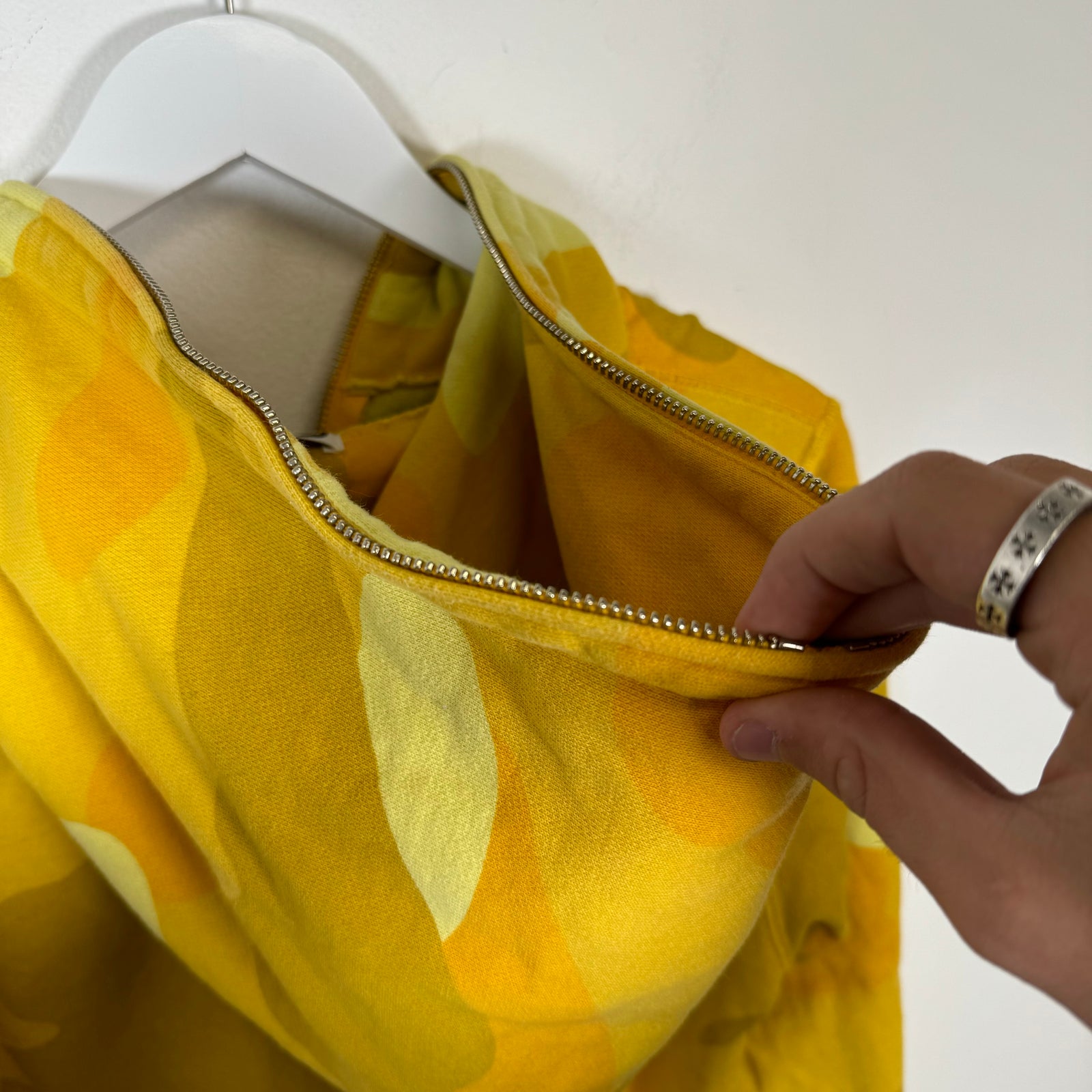 Bape Yellow Camo Full Zip Hoodie Size S
