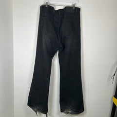 Basketcase Flare Black Denim Jeans Size 38