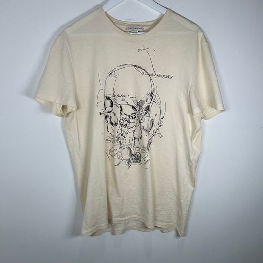 Alexander McQueen Scribble Skull T-Shirt Size L