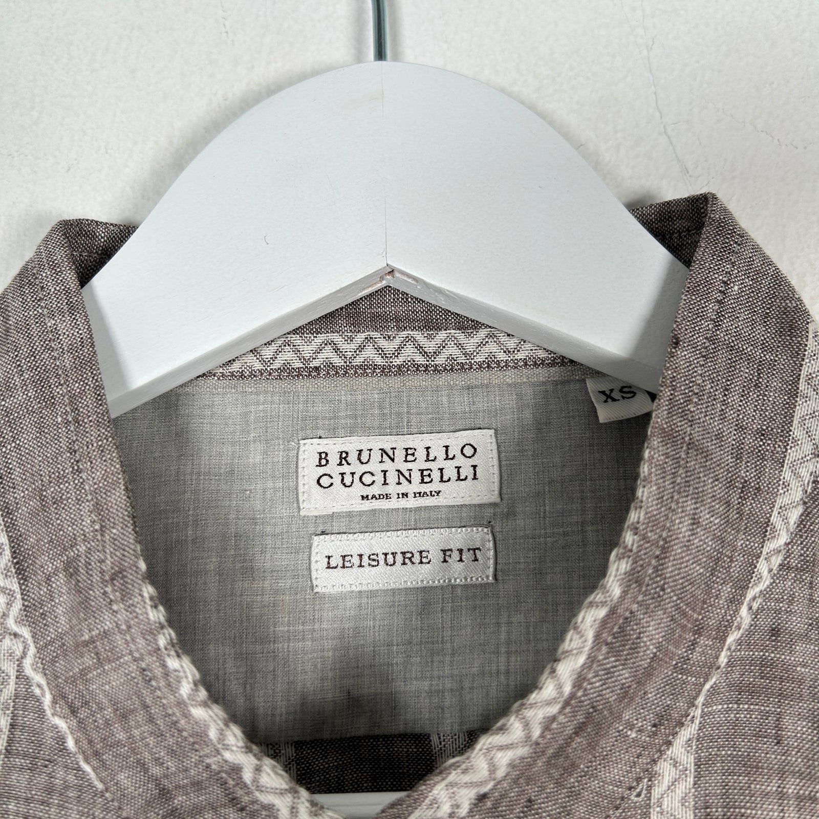 Brunello Cucinelli Collarless Shirt Size XS