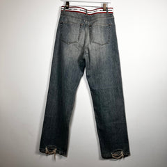 Balenciaga SS20 Boxer Waistband Lightwash Baggy Denim Jeans Size XS