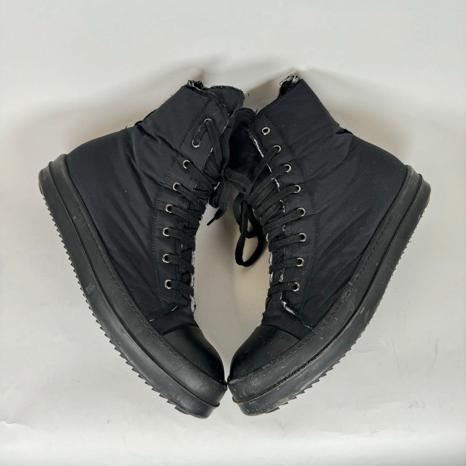 Rick Owens Drkshdw Black Nylon Ramones Size 45