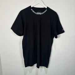Chrome Hearts Collar Logo Black T-Shirt Size M