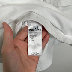 Balenciaga White Logo T-Shirt Size M