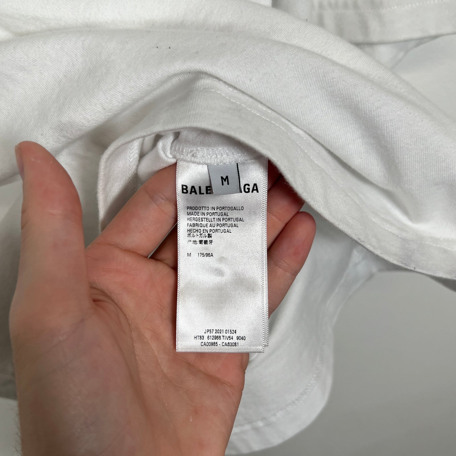 Balenciaga White Logo T-Shirt Size M
