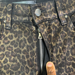 Amiri Broken Leopard Waxed Distressed Jeans