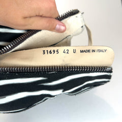 Rick Owens DRKSHDW Zebra Ramone Hightop Sneakers