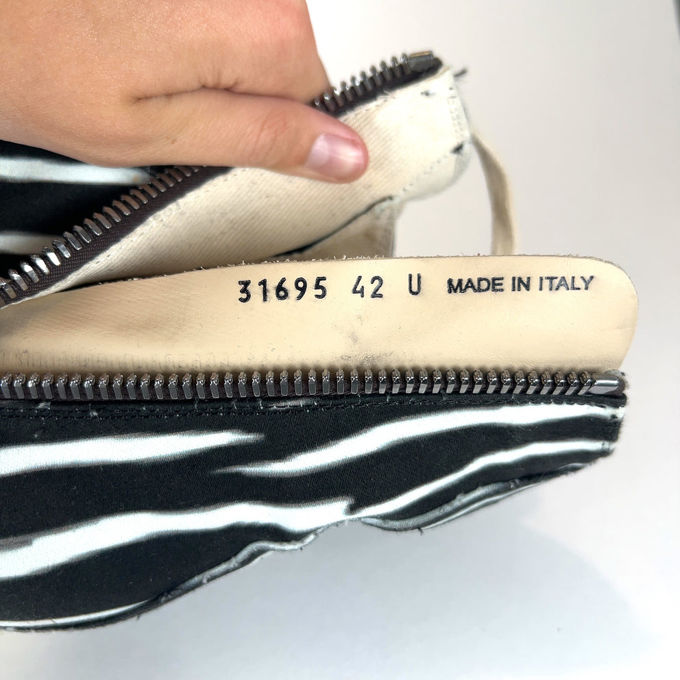 Rick Owens DRKSHDW Zebra Ramone Hightop Sneakers