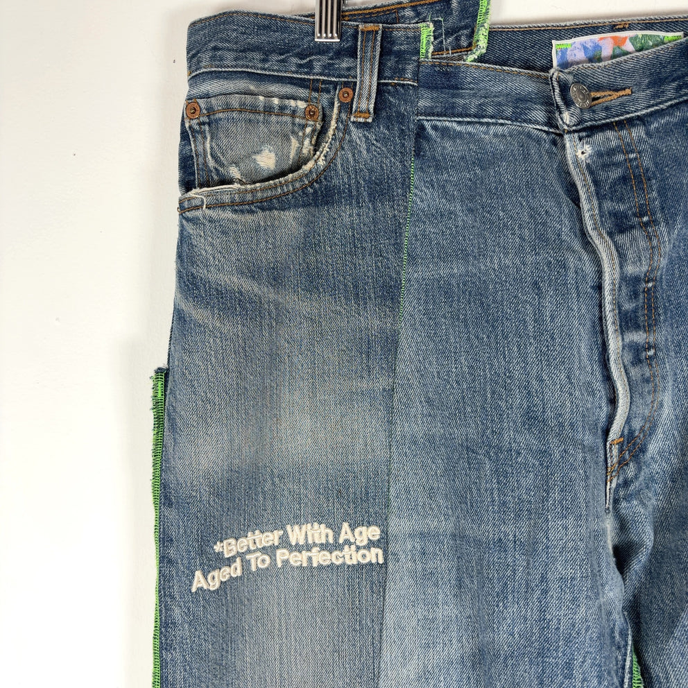 Better With Age Lemon Split Seam Denim Jeans