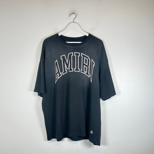 Amiri Vintage Black Arched Core Logo T-Shirt Size XL