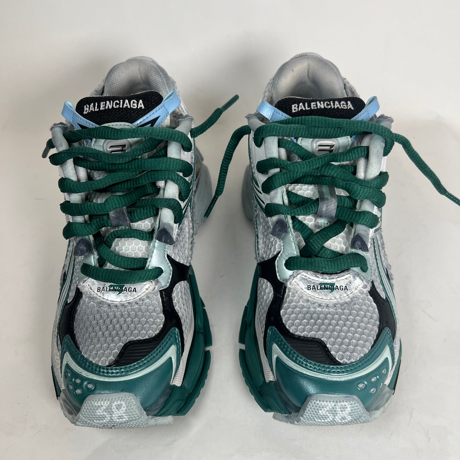 Balenciaga Green/Blue Runners Size 38