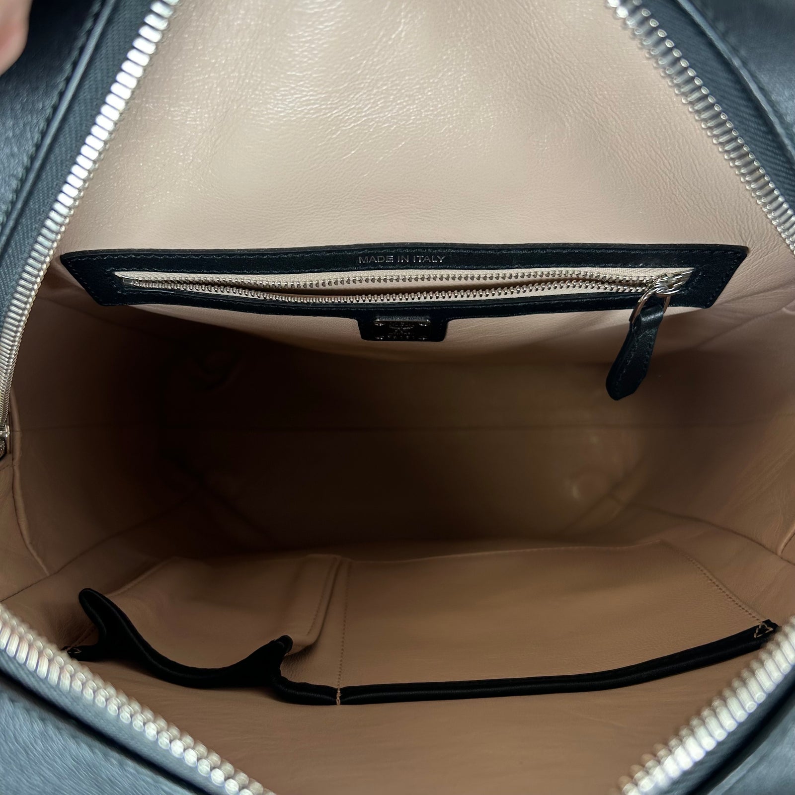 MCM Black Lamsbskin Leather Backpack