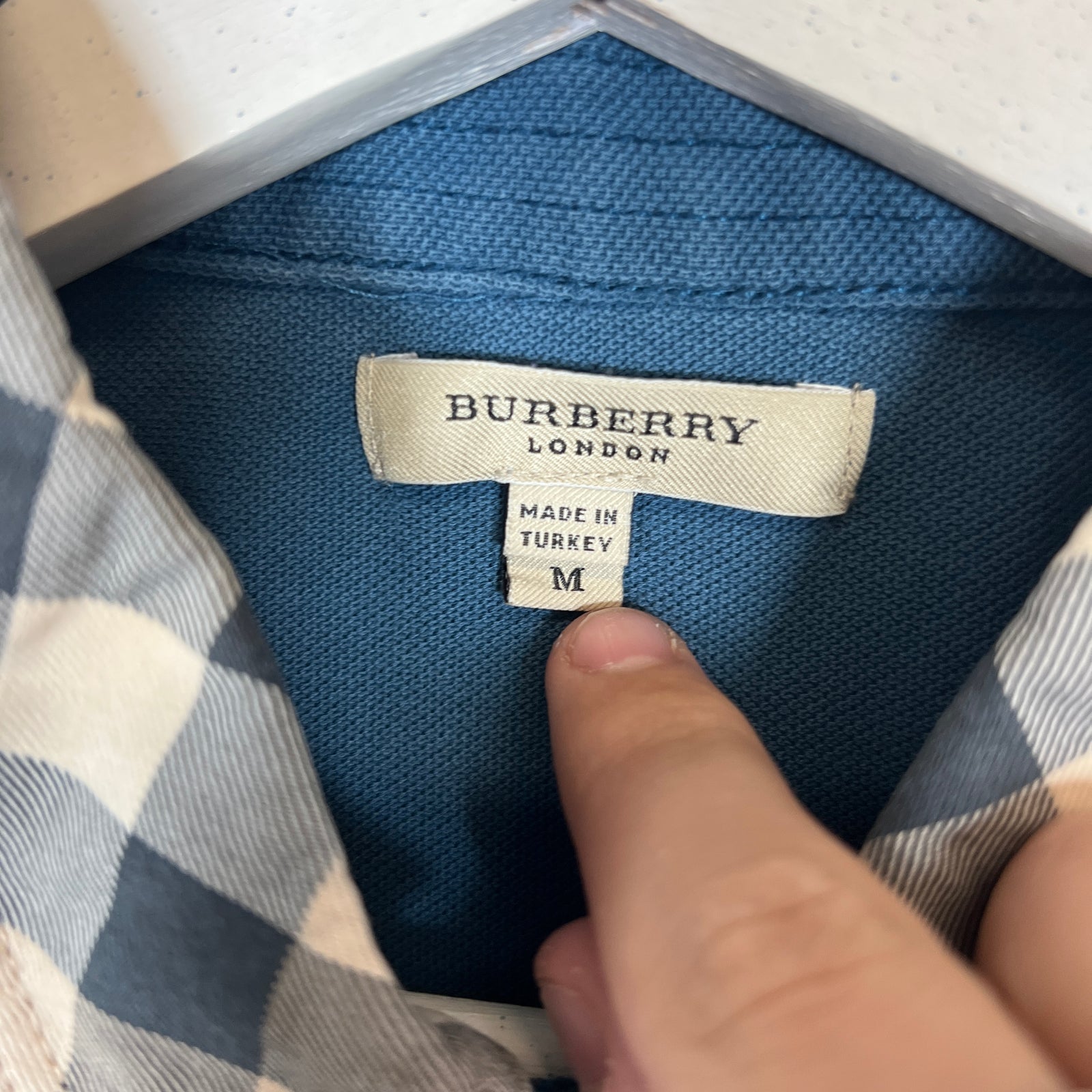 Burberry Vintage Navy Polo Size M