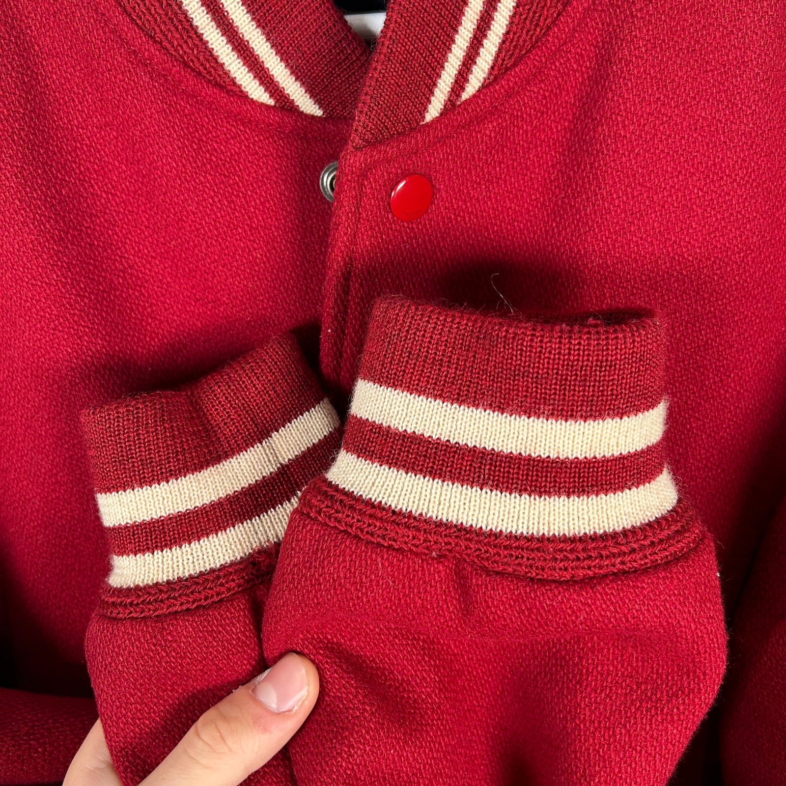 Saint Laurent Red Teddy Jacket Size XL