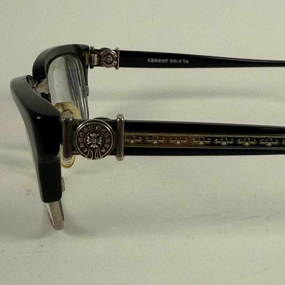Chrome Hearts Black 'Flaps' Glasses