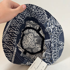 Kapital Navy Paisley Bucket Hat Size Free