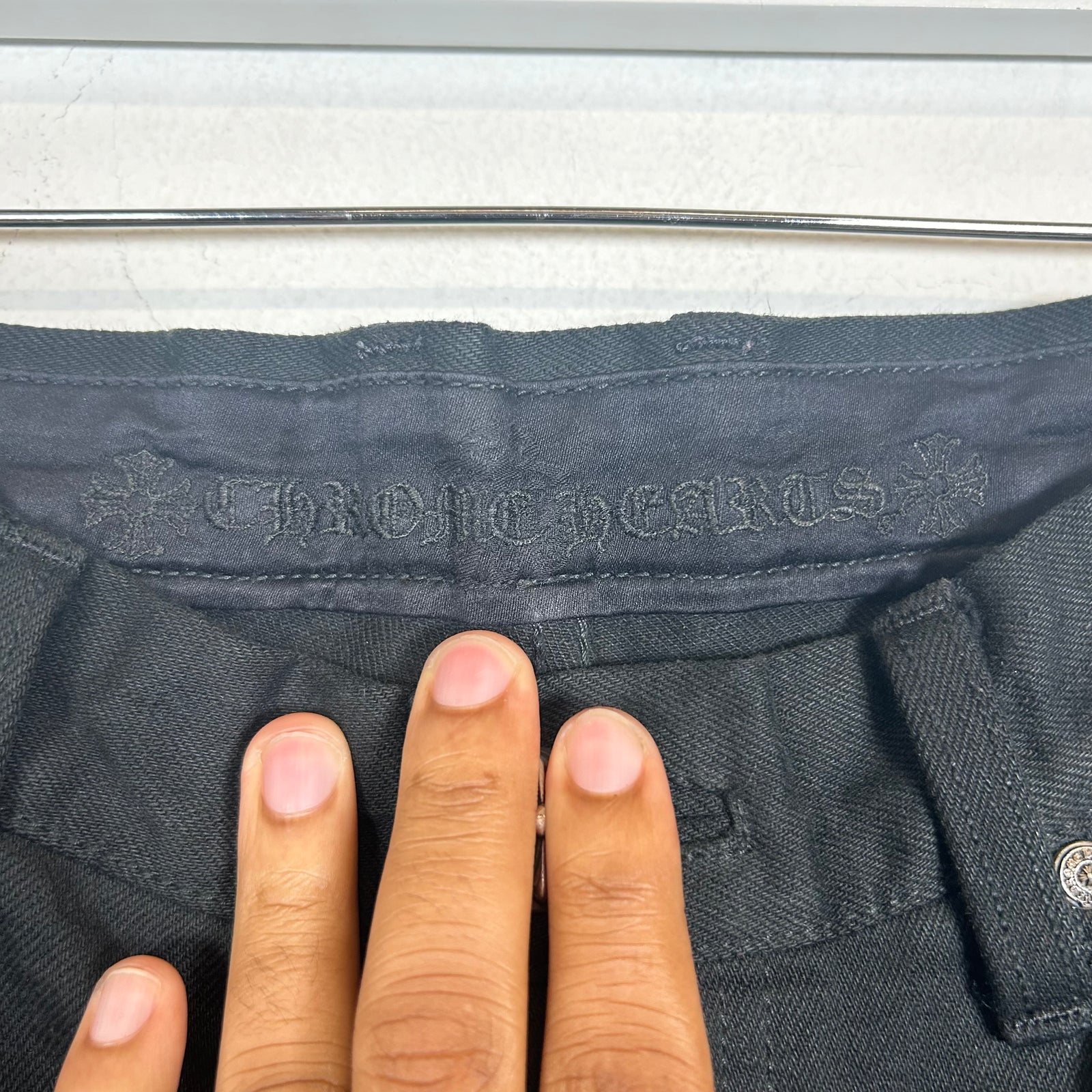 Chrome Hearts Black Raw Denim Jeans Size 30