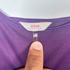 Trina Turk Sheer Purple Top Size XS