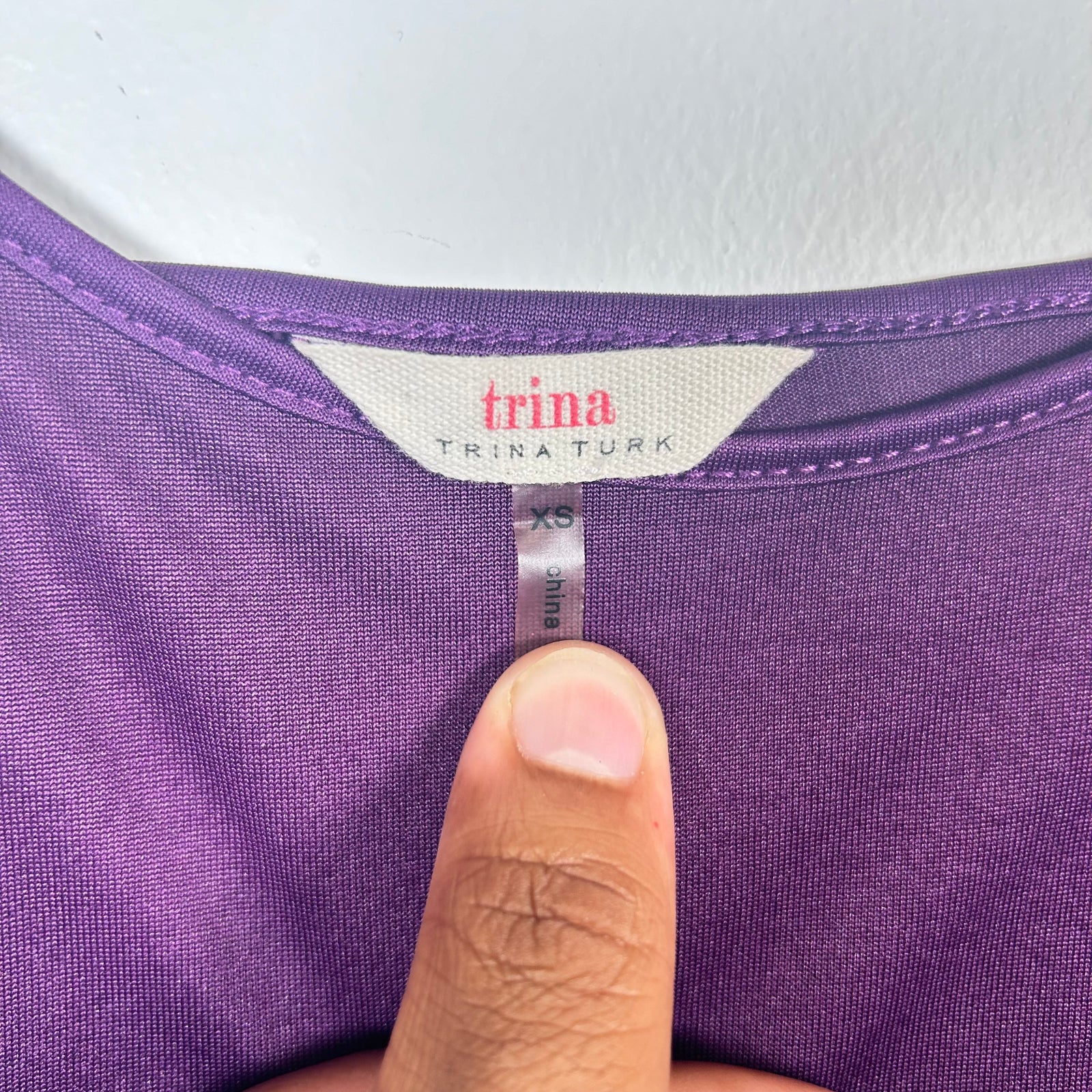 Trina Turk Sheer Purple Top Size XS