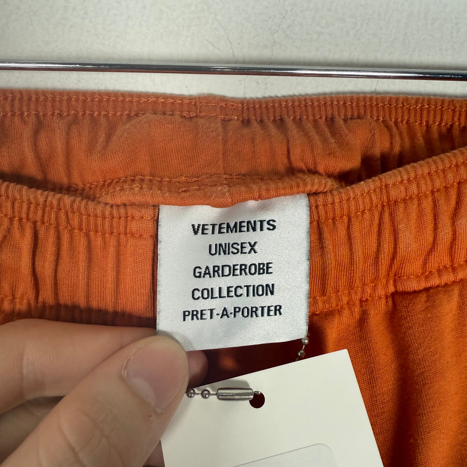 Vetements Limited Logo Orange Shorts Size M