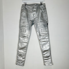 Rick Owens Aluminum Waxed Nagakin Jeans Size S