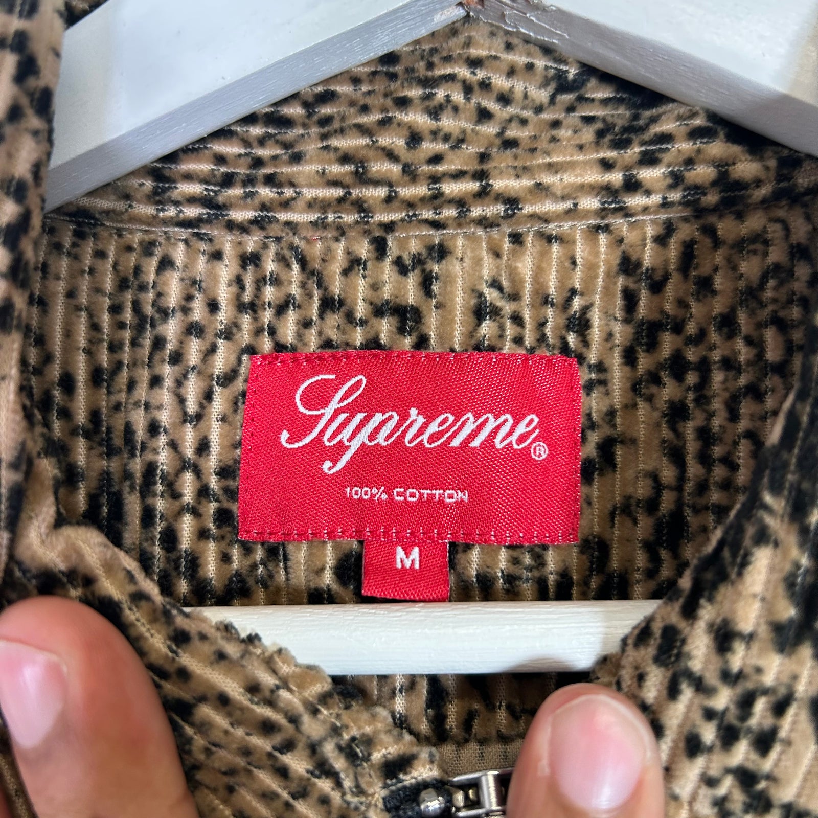 Supreme FW20 Snakeskin Corduroy Zip-Up Jacket
