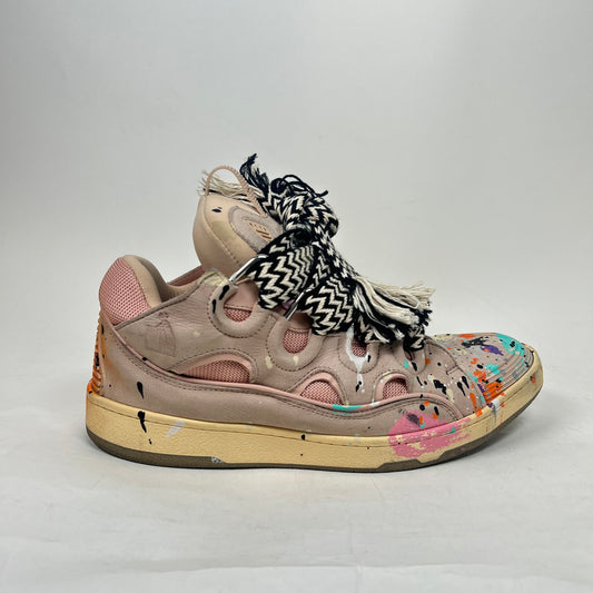 Gallery Dept x Lanvin Pink Paint Splatter Curb Sneaker Size 44