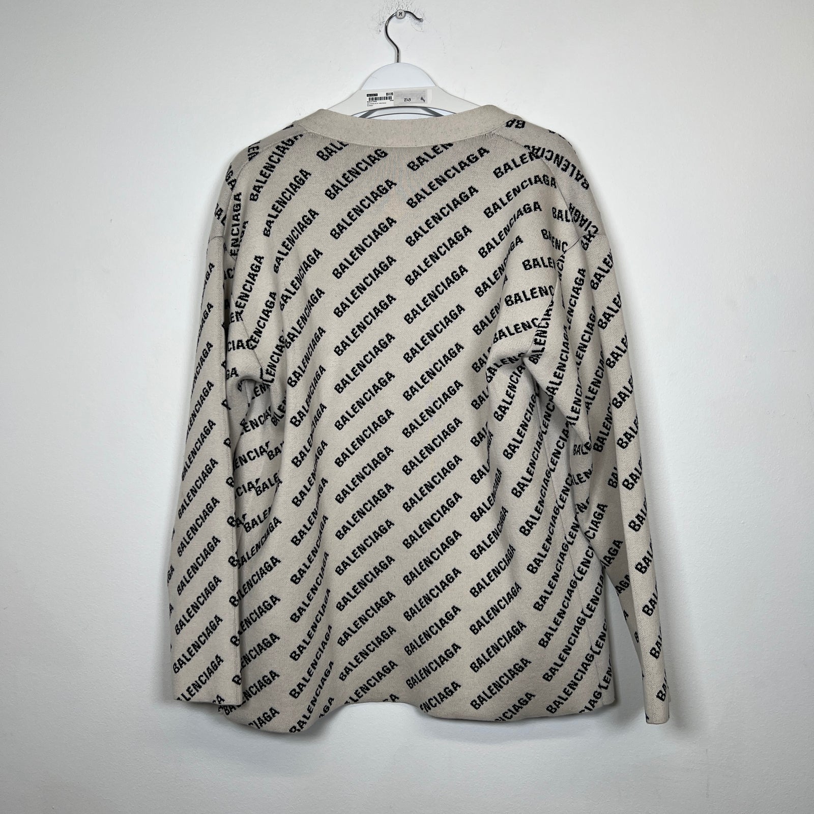 Balenciaga Jacquard Logo Cardigan