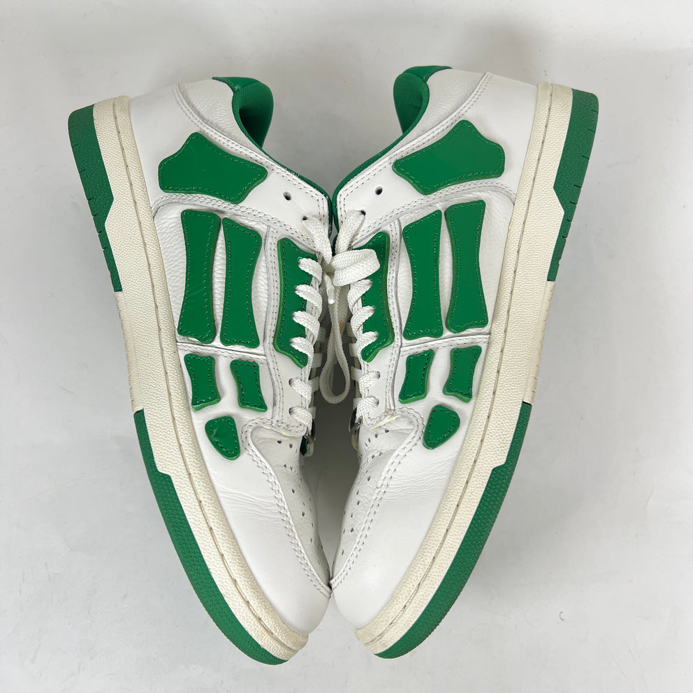 Amiri White/Green Skel Low-Top Sneaker Size 43